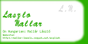 laszlo mallar business card