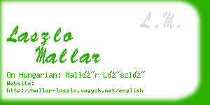 laszlo mallar business card